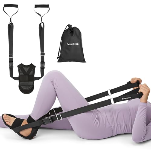 HOOMTREE Knee Replacement Recovery Aids,Knee Surgery Recovery Equipment with Padded Handle and Foot Sleeve,Heel Slides Physical Therapy Equipment Speed Up Hip Recovery,Increase Range of Motion