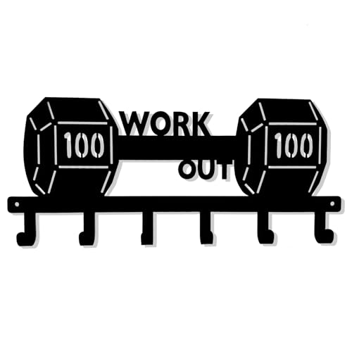 Zckjnoi Gym Wall Decor Storage Holder, Motivational Gym Sign Rack for Home