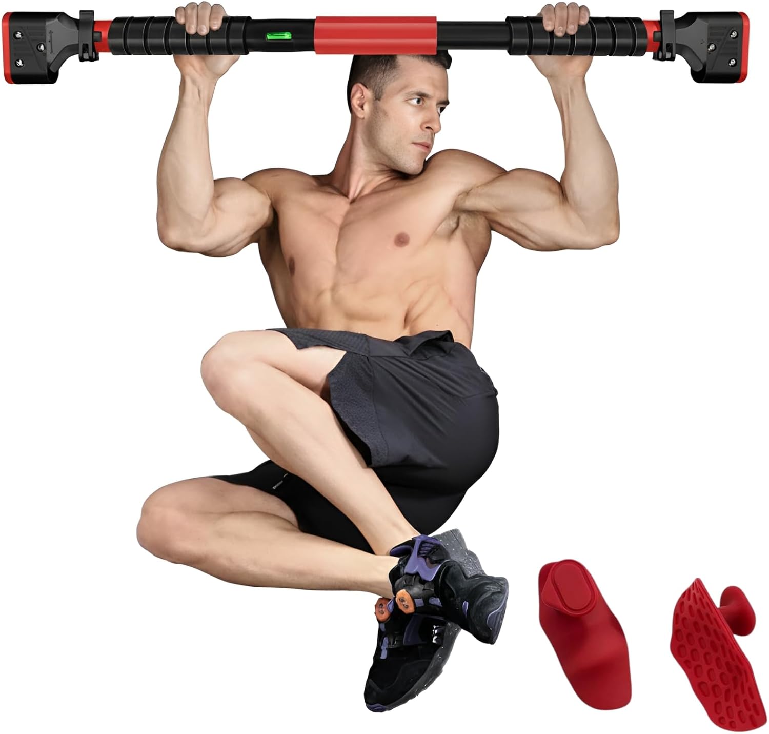 Pull Up Bar for Doorway, Adjustable Chin Up Bar with Smart Lock Mechanism, No Screws Strength Training Equipment for Home ...