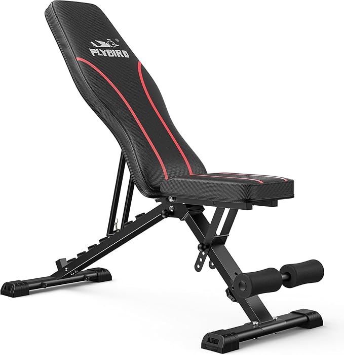 FLYBIRD WB2 Weight Bench, Utility Adjustable Weight Bench for Full Bod — Our recommended configuration for best results