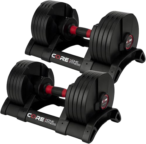 Core Fitness Adjustable Dumbbell Weight Set by Affordable Dumbbells — Our recommended configuration for best results