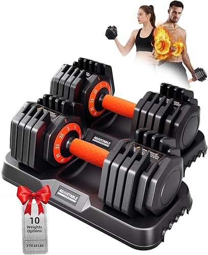2026 Upgrade Adjustable Dumbbell Set 25lb/50lb, Small Increment in 3-6 — Side-by-side comparison of top picks in this category