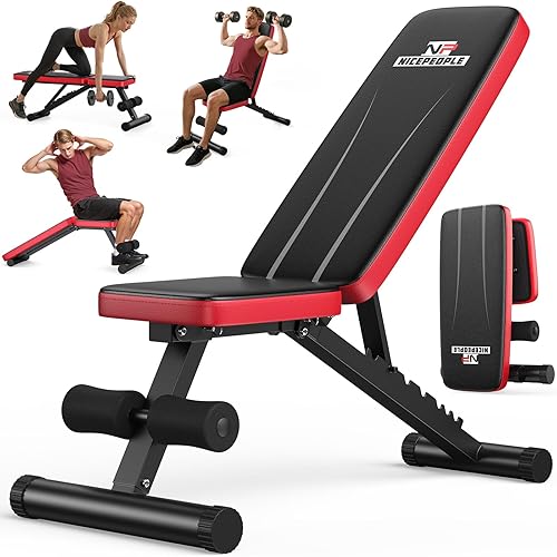 NICEPEOPLE Adjustable Weight Bench for Home Gym, 660LBS Stable Workout — Our recommended configuration for best results