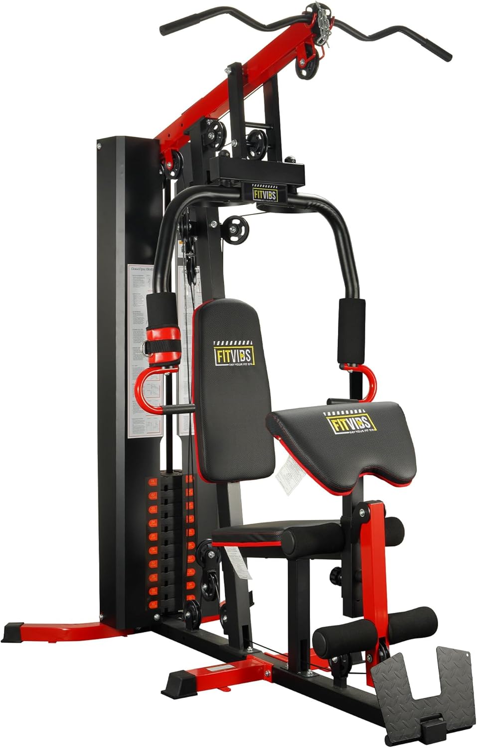 Fitvids Home Gym Equipment, Multifunctional Full Body Workout Weight Machine Station with Weight Stack, All in One Exercis...