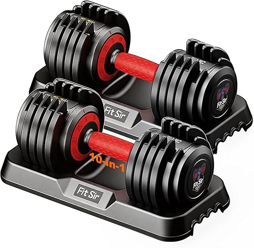 Fit Sir Adjustable Dumbbell Set, 10-in-1 25LB/55LB/90LB Ajustable Dumb — Our hands-on testing setup for fix wobbly titan x-3 rack 