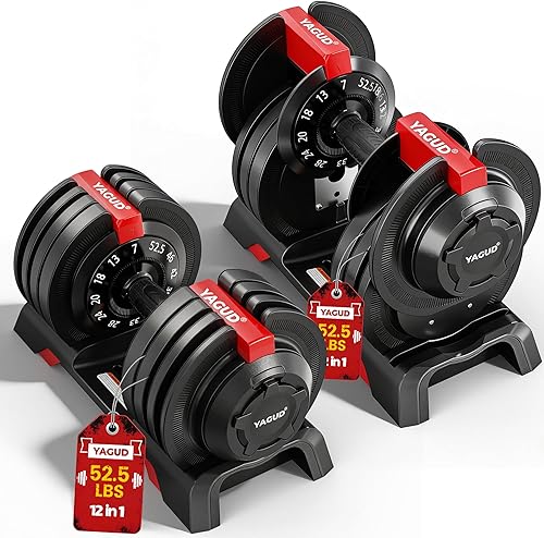 Yagud Adjustable Dumbbell Set, 52.5/90 lbs Weights Dumbbells, 1 Hand R — Side-by-side comparison of top picks in this category