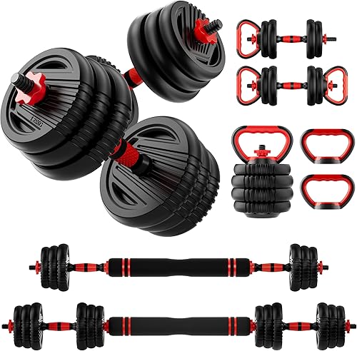 SCEPKN Adjustable Dumbbell Set, 10/20/30/45/70/90lbs Free Weight Set w — Our hands-on testing setup for rogue r-3 power rack low c