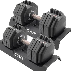 CAP ADJUSTABELL Adjustable Dumbbell Weights - Singles & Pairs | 12.5 lb, 25 lb & 5